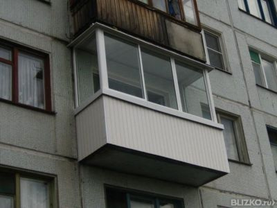 Остекление балкона, рама пвх в одно стекло - 6 метров от ком.