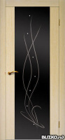 Межкомнатная дверь "Крокус" в стиле "Модерн" - "Беленый дуб" (Matadoor