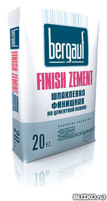 Шпатлёвка цементная Finish Zement белая БЕРГАУФ 20 кг