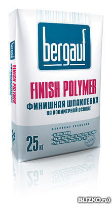 Шпатлёвка полимерная "Finish Polimer" белая (меш. 25 кг) "БЕРГАУФ"