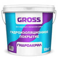 Гидроизоляционное покрытие Гидроакрил-Gross 13 кг