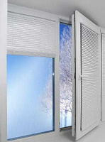 Окно с теплопакетом + жалюзи INTEGRA G-FORM,Окно Melke Evolution 1300х1400 мм. (20629 руб.) + жалюзи INTEGRA G-FORM (3500 руб)