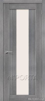 Дверь межкомнатная Эльпорта (el Porta) ПОРТА 25 alu ЭкоШпон, Grey Veralinga