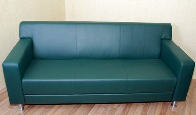 Офисный диван Клерк-3 трёхместный 200x75x90 см зеленый купить в Новосибирске