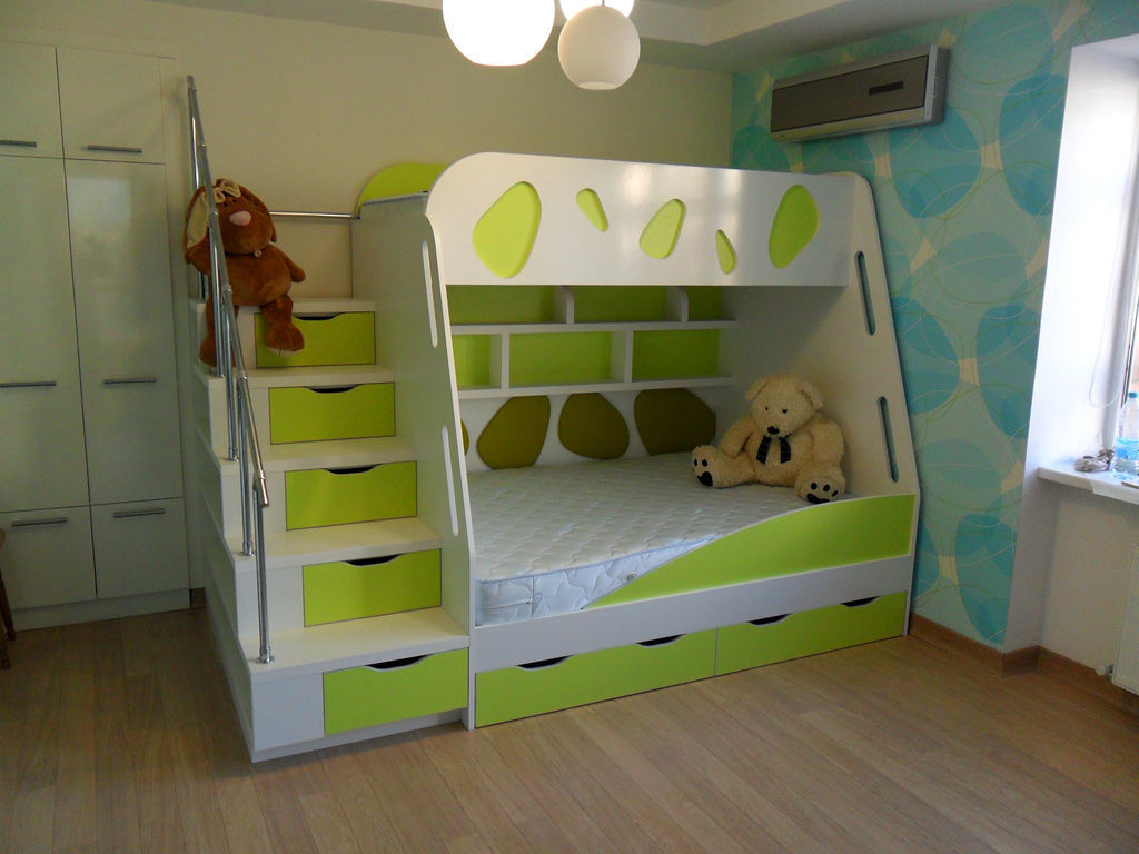 Двухъярусная кровать для детей из дсп фото