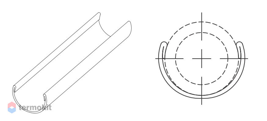 Желоб фиксирующий для труб из сшитого полиэтилена. Желоб фиксирующий для труб из сшитого полиэтилена. Фиксирующий желоб для пэ-трубы 32. Желоб фиксирующий для труб из сшитого полиэтилена. Фиксирующий желоб для пэ-трубы.