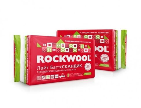 Теплоизоляция Rockwool Лайт Баттс Скандик 800х600х100 мм 6 шт