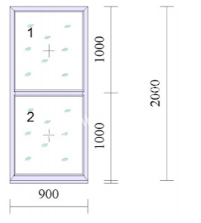 Окно ПВХ REHAU Grazio 900х2000 мм