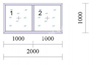 Окно ПВХ REHAU Grazio 2000х1000 мм, двухстворчатое