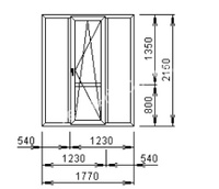 Дверь балконная REHAU 60 Blitz New 1770х2150