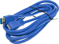 Кабель NINGBO micro USB 3.0 B 3м синий блистер