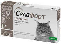 Капли Селафорт для кошек 60 мг 7,5-10 кг 1 пип