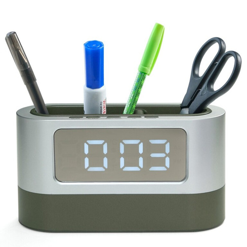 Часы - органайзер электронные с будильником, настольные, с календарем, секундомером, 3ааа No brand
