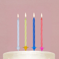 Свечи для торта, разноцветные, 24 шт., 7 х 17 см. Страна Карнавалия