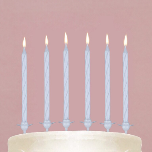 Свечи для торта, белые, 24 шт., 7 х 17 см. Страна Карнавалия