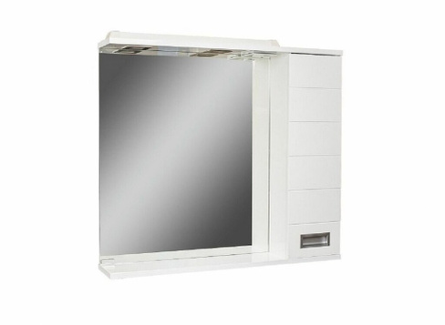 Шкаф-зеркало правый с электрикой Cube 65 Домино DC5007HZ