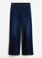 Эластичные джинсы с очень широкими штанинами и удобным поясом Bpc Bonprix Collection, синий