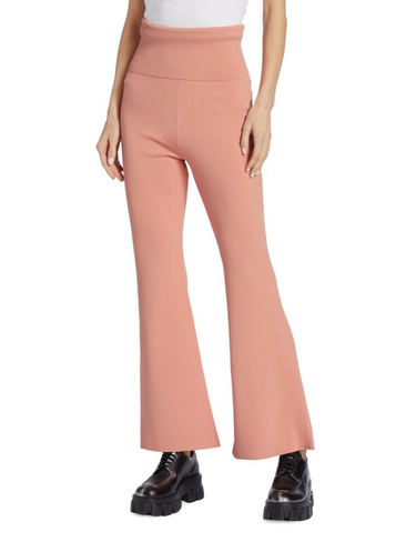 Компактные трикотажные расклешенные брюки Stella Mccartney, цвет Rose