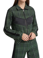 Клетчатая куртка Utako на молнии Chiara Boni La Petite Robe, цвет Green Multi