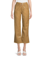 Укороченные брюки Le Jane из переработанной кожи Frame, цвет Light Camel