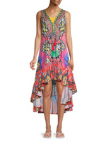 Платье-прикрытие с высоким и низким вырезом и бабочкой Ranee'S, цвет Pink Multi