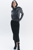 Базовый свитер из 100% шерсти ZARA, средне-серый