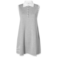 Платье Thom Browne Hector Intarsia Polo Mini, светло-серый