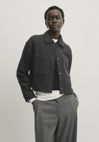 Легкая куртка Felted Blend With Pockets Massimo Dutti, цвет grey