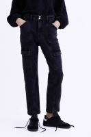 Джинсовые брюки-карго H&M, черный
