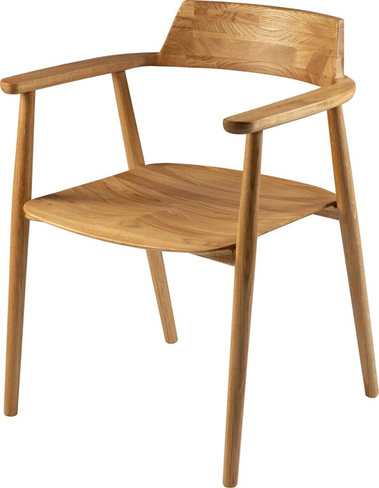 Кресло деревянное из массива дуба Сэн Дуб светлый