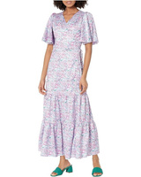 Платье LITTLE MISTRESS Floral Satin Maxi Wrap, цвет Multi
