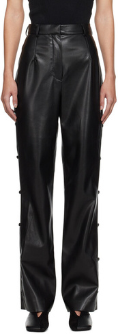 Черные брюки Felina из веганской кожи Nanushka
