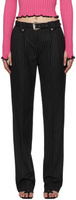 Черные брюки в тонкую полоску Versace Jeans Couture