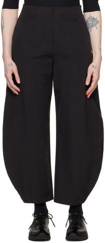 Черные брюки с изогнутыми штанинами Amomento, цвет Black