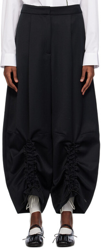 Черные брюки со рюшами Simone Rocha, цвет Black