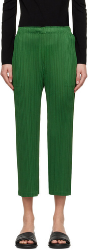 Февральские брюки зеленых месячных цветов Pleats Please Issey Miyake