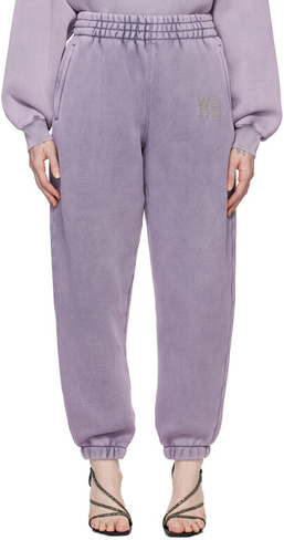Фиолетовые брюки для отдыха с принтом Alexanderwang.T