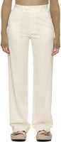 Белоснежные брюки со складками Mm6 Maison Margiela