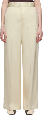 Белоснежные брюки строгого кроя Jil Sander, цвет Natural