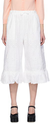 Белые брюки на кулиске Simone Rocha, цвет White/White