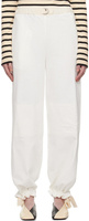 Белые брюки с поясом Jil Sander