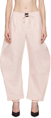 Розовые длинные брюки The Attico