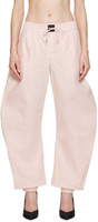 Розовые длинные брюки The Attico