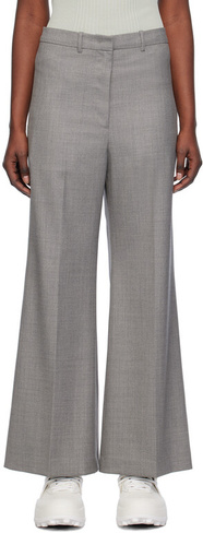 Серые широкие брюки Low Classic, цвет Melange grey