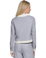 Куртка Tommy Hilfiger Button Front Jacket, цвет Midnight/Ivory Melange