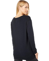 Пуловер Chaser Cozy Cotton Fleece High-Low Pullover, реальный черный