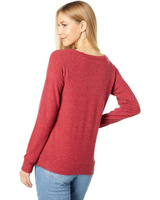 Пуловер Chaser More Joy Sustainable Bliss Knit Long Sleeve Raglan Pullover, цвет Cardinal