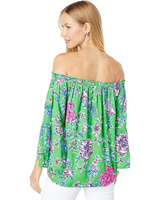 Топ Lilly Pulitzer Nevie Top, цвет Gecko Green Brewsters Blooms