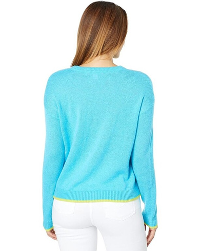 Свитер Lilly Pulitzer Charlton Sweater, цвет Turquoise Oasis Bright Chainstitch