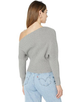 Свитер line and dot Blair Off Shoulder Sweater, серый